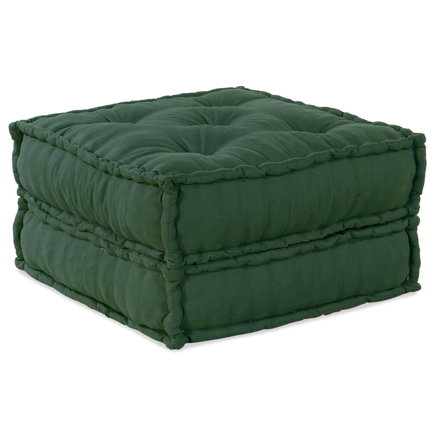 Pouf Modulari vidaXL 2 pz Verde in Tessuto