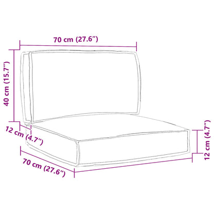 Set di Cuscini per Pallet  Set di 2 Antracite Poliestere
