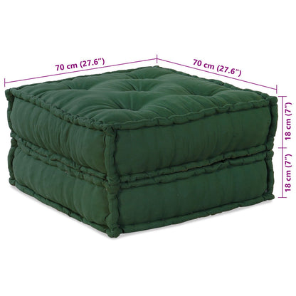 Pouf Modulari vidaXL 2 pz Verde in Tessuto