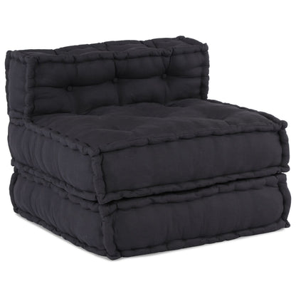 Pouf Modulari vidaXL 3 pz in Tessuto Antracite