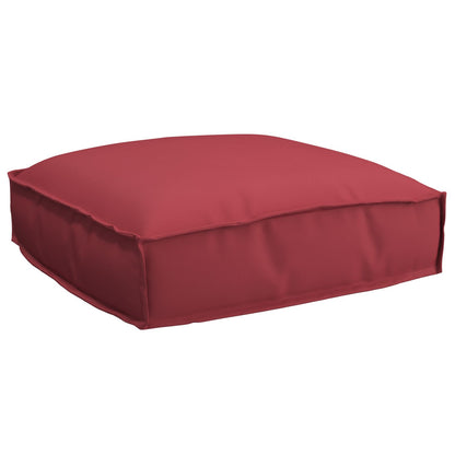 Set di Cuscini per Pallet Set di 2 Rosso Vino Poliestere Standard