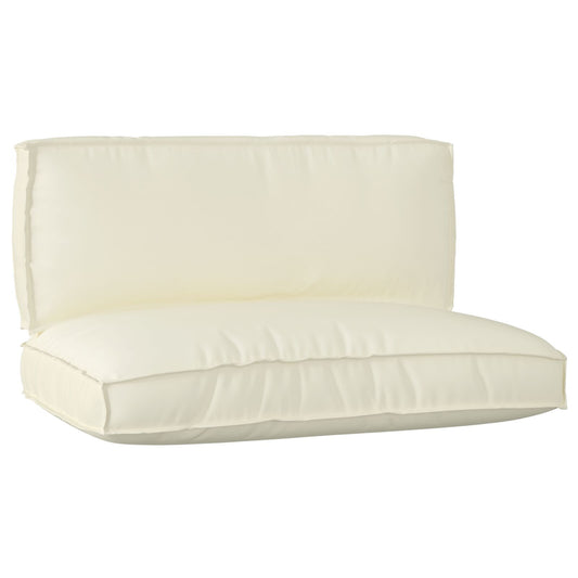 Set di Cuscini per Pallet  2 Pezzi Panna Cotone