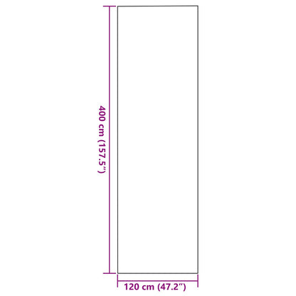 Zerbino Rettangolare Grigio 120x400 cm di vidaXL