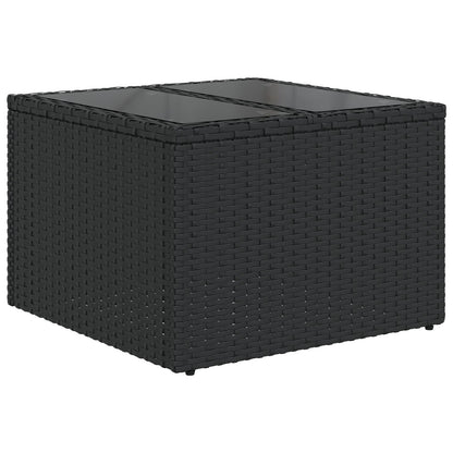 Set Divano Giardino da 6 Pezzi con Cuscini in Polyrattan Nero