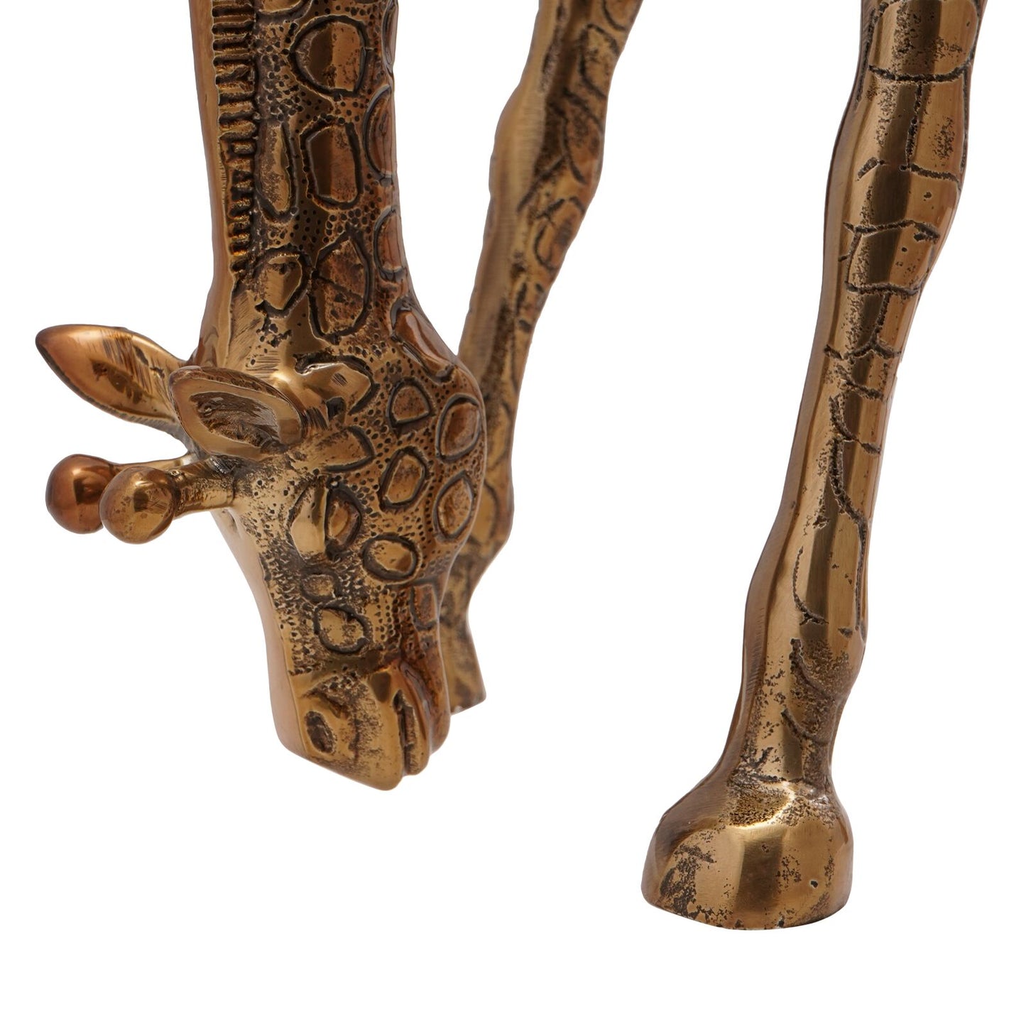 Secchiello per ghiaccio a forma di giraffa in ottone - 49x22x39 cm in alluminio