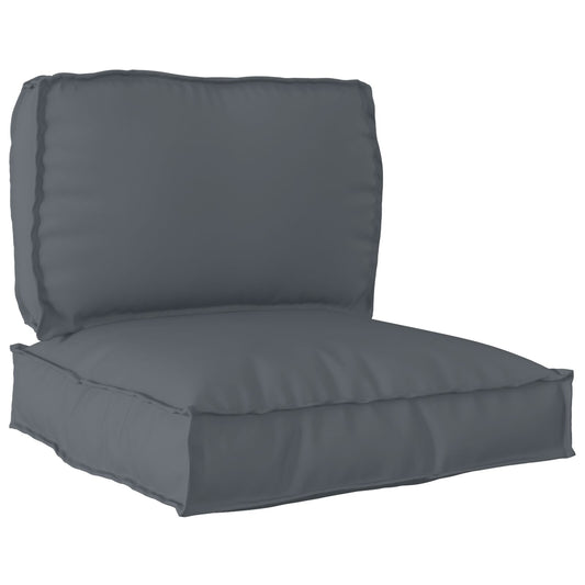 Set di Cuscini per Pallet  Set di 2 Antracite Poliestere