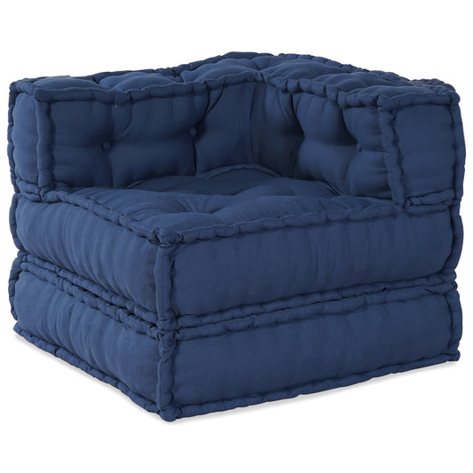 Pouf Modulari 2 pz in Tessuto Indigo di vidaXL