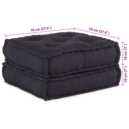 Pouf modulari vidaXL: set di 2 pezzi in tessuto antracite