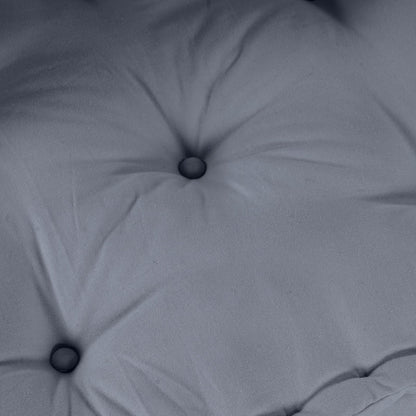 Pouffe Sofà Modulare a Due Posti Convertibile in Tessuto Grigio
