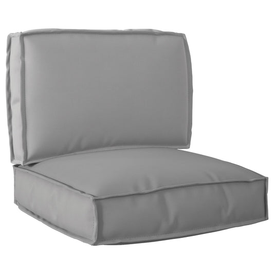 Set di cuscini per pallet  Set di 2 Grigio Poliestere