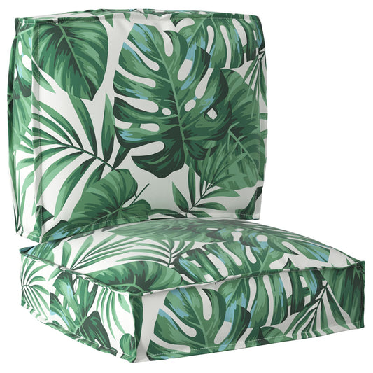 Set di Cuscini Pallet  Set di 2 Motivo Foglia Poliestere 50x50 cm