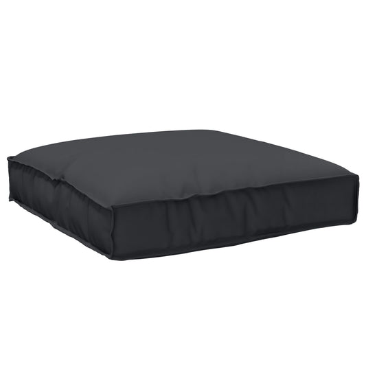 Set di cuscini per pallet  2 pezzi Nero Poliestere Standard