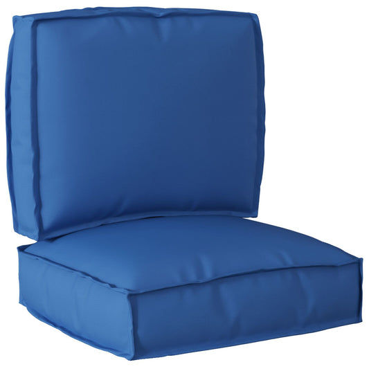 Set di Cuscini da Pallet Set di 2 Blu Reale Poliestere Standard
