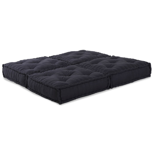 Pouf modulari vidaXL: set di 2 pezzi in tessuto antracite