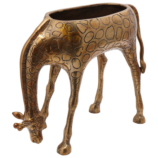 Secchiello per ghiaccio a forma di giraffa in ottone - 49x22x39 cm in alluminio