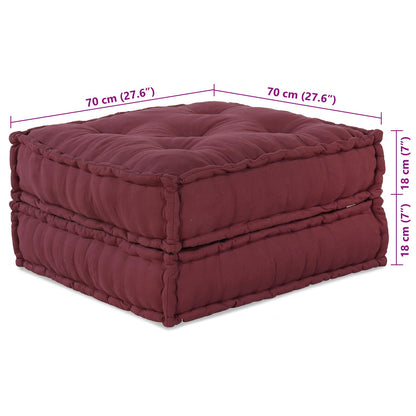 Pouf Modulari vidaXL 2 pz in Tessuto Borgogna