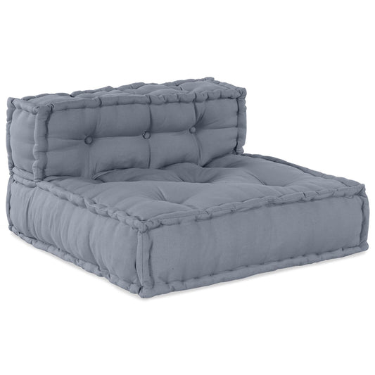 Pouffe modulare 4 posti convertibile in tessuto grigio