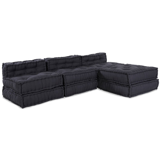 Pouf Modulari vidaXL 4 pezzi in Tessuto Antracite