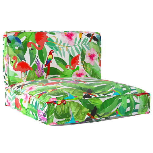 Set di Cuscini per Pallet  Set di 2 Giungla Tropicale Poliestere