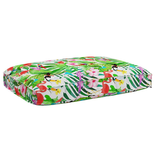 Set di Cuscini per Pallet 2 Pezzi Giungla Tropicale Poliestere