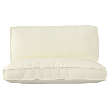 Set di Cuscini per Pallet  2 Pezzi Panna Cotone