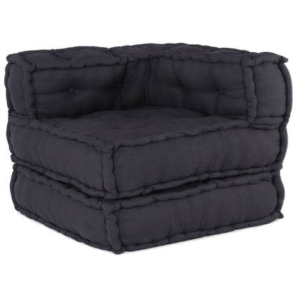 Pouf Modulari vidaXL 3 pz in Tessuto Antracite