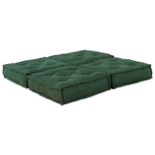Pouf Modulari vidaXL 2 pz Verde in Tessuto