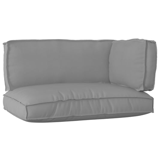 Set di Cuscini per Pallet  Set di 3 Grigio Poliestere Standard