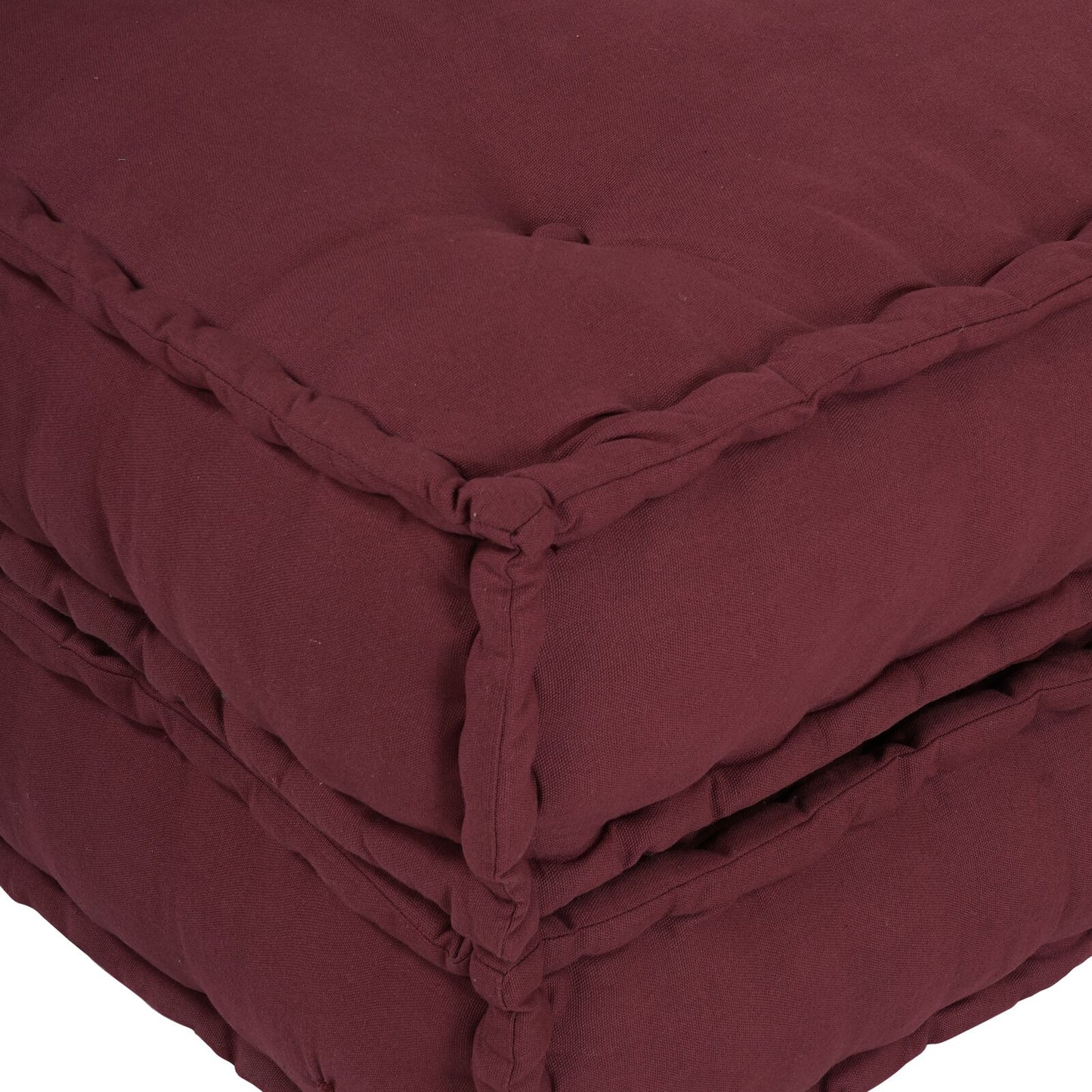 Pouf Modulari vidaXL 2 pz in Tessuto Borgogna