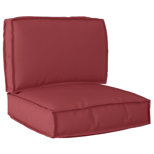 Set di cuscini per pallet  Set di 2 Rosso vino Poliestere Standard