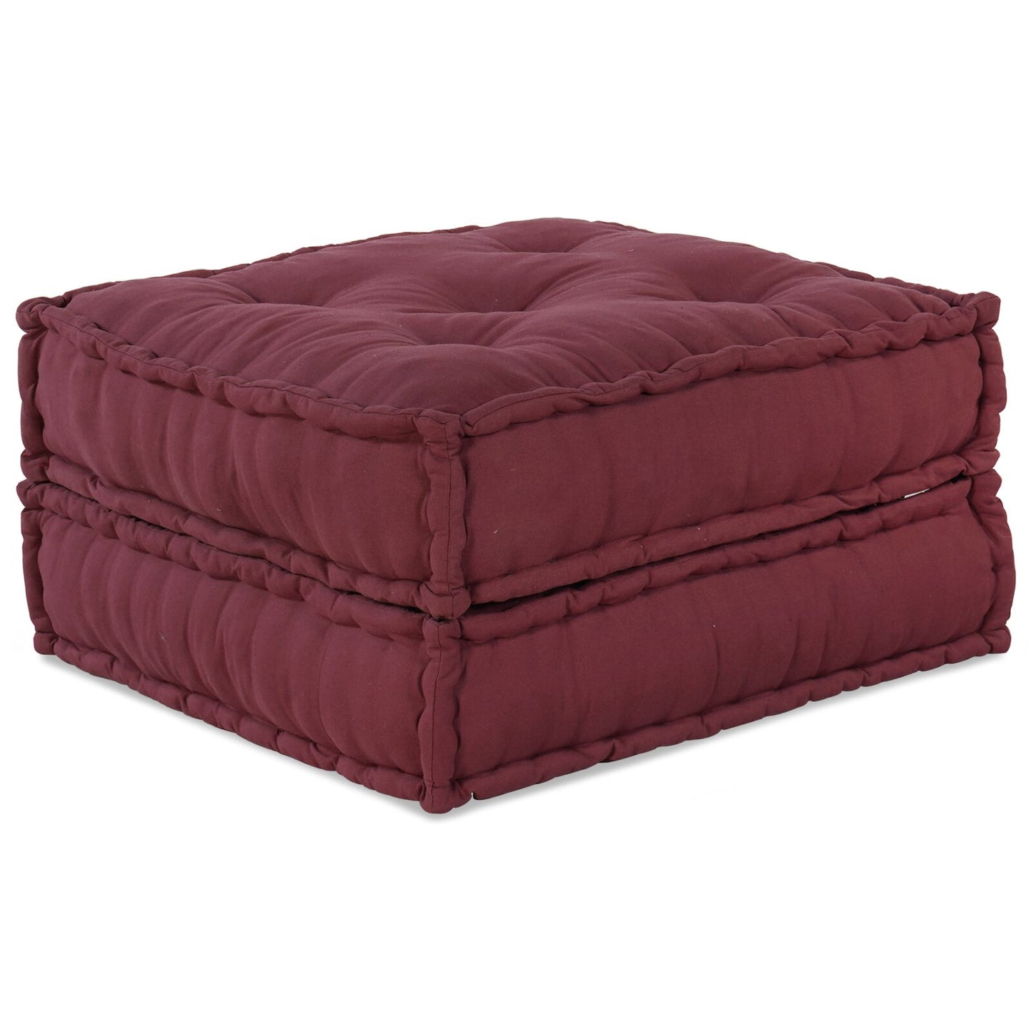 Pouf Modulari vidaXL 2 pz in Tessuto Borgogna