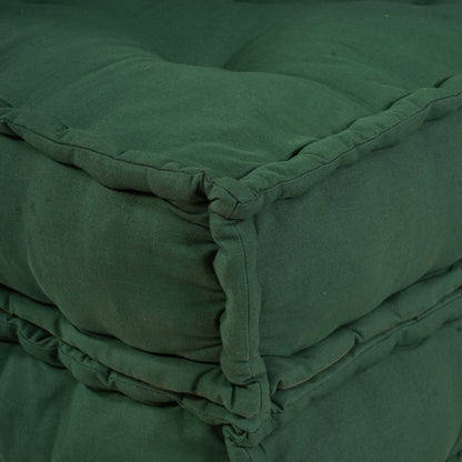 Pouf Modulari vidaXL 2 pz Verde in Tessuto