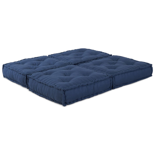 Pouf modulari vidaXL 2 pezzi in tessuto indaco